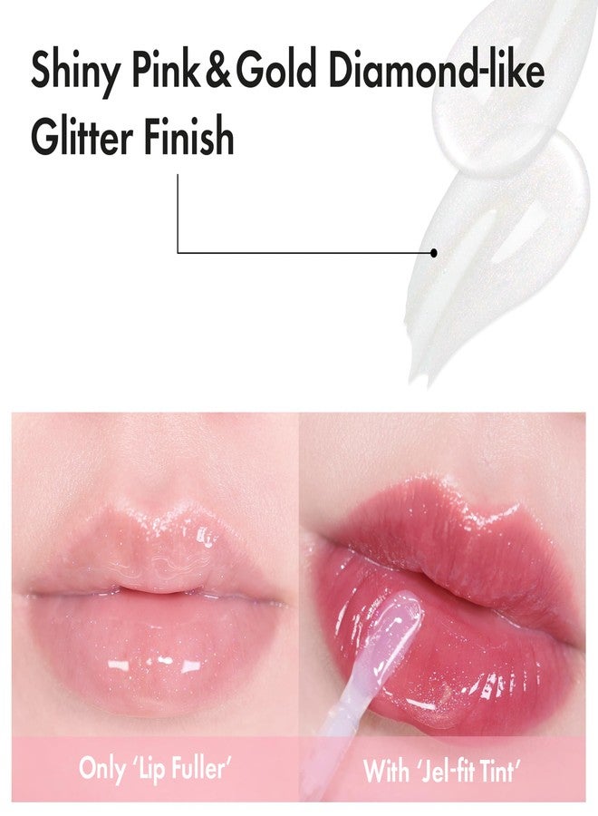 Amuse SEOUL Lip Fuller | Pink Diamond Lip Plumper, Gold Glitter, Lip Gloss, Glossy Melting Lip, Moisturizing, Shine, Korean Make-up, Glass Texture, Vegan - Image 5